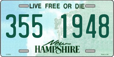 NH license plate 3551948