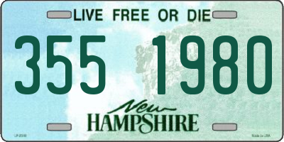 NH license plate 3551980