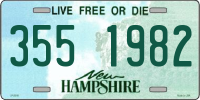 NH license plate 3551982