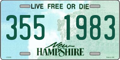 NH license plate 3551983