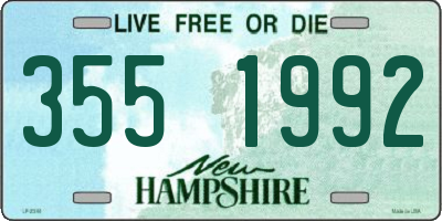 NH license plate 3551992
