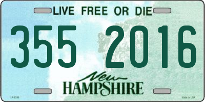 NH license plate 3552016