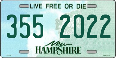 NH license plate 3552022
