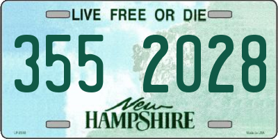 NH license plate 3552028