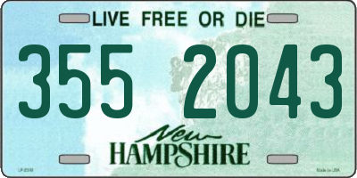 NH license plate 3552043
