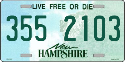 NH license plate 3552103