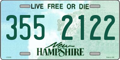 NH license plate 3552122