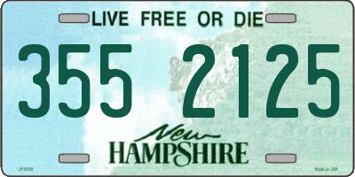 NH license plate 3552125