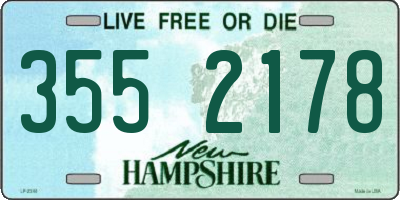 NH license plate 3552178