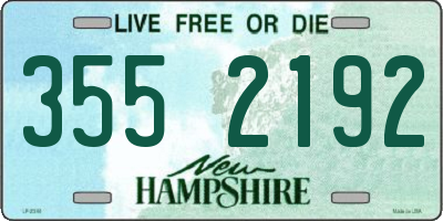 NH license plate 3552192