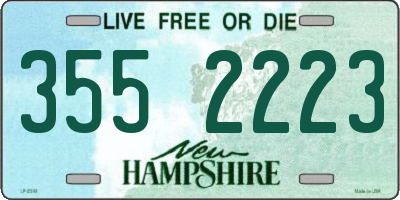 NH license plate 3552223