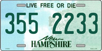 NH license plate 3552233