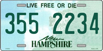 NH license plate 3552234