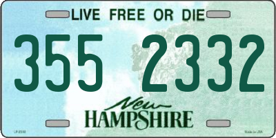NH license plate 3552332
