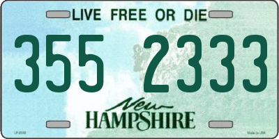 NH license plate 3552333