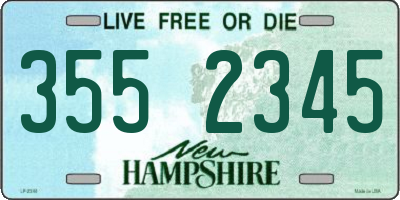 NH license plate 3552345