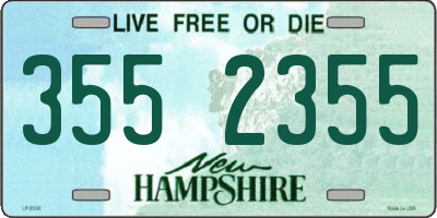 NH license plate 3552355