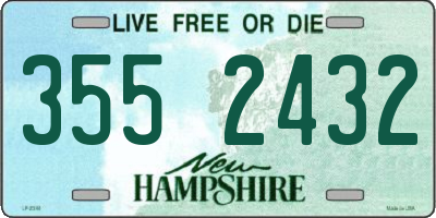 NH license plate 3552432