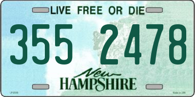 NH license plate 3552478