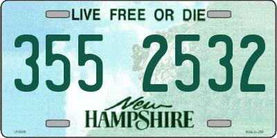NH license plate 3552532