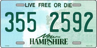 NH license plate 3552592