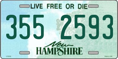 NH license plate 3552593