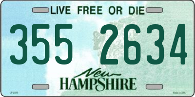 NH license plate 3552634