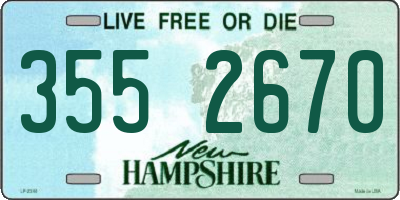 NH license plate 3552670