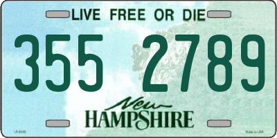 NH license plate 3552789