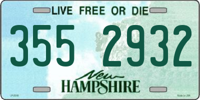 NH license plate 3552932