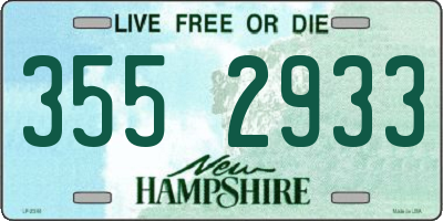 NH license plate 3552933