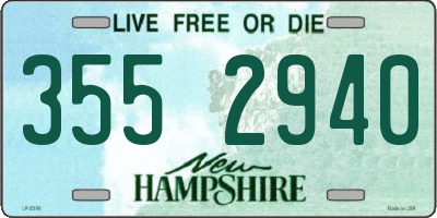 NH license plate 3552940