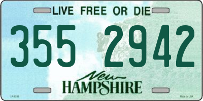 NH license plate 3552942