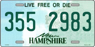 NH license plate 3552983