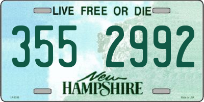 NH license plate 3552992