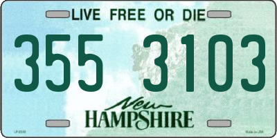 NH license plate 3553103