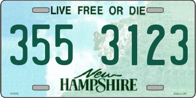 NH license plate 3553123