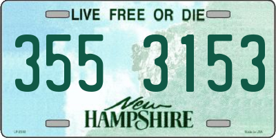 NH license plate 3553153