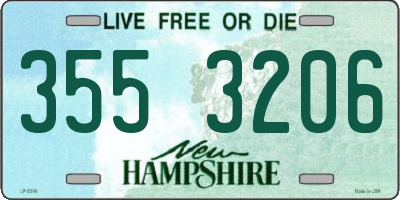 NH license plate 3553206