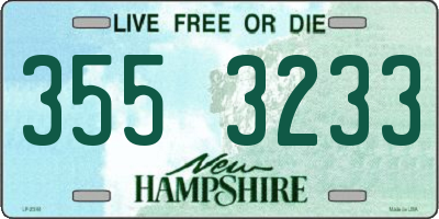 NH license plate 3553233