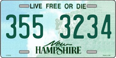 NH license plate 3553234