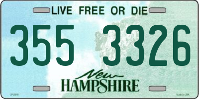 NH license plate 3553326