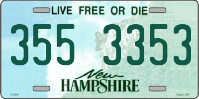 NH license plate 3553353