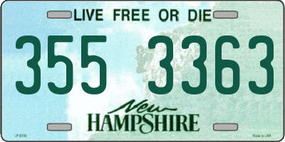 NH license plate 3553363