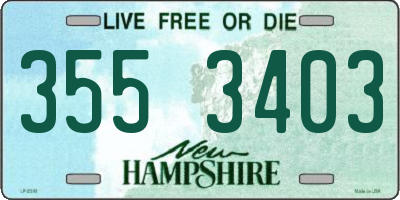 NH license plate 3553403
