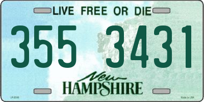 NH license plate 3553431