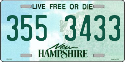 NH license plate 3553433