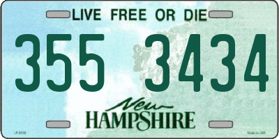 NH license plate 3553434