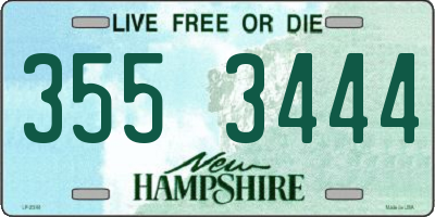 NH license plate 3553444