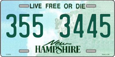 NH license plate 3553445